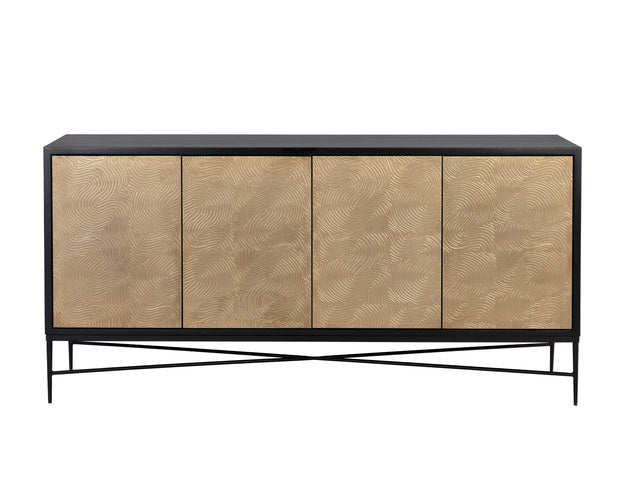 Sunpan Algarve Sideboard Black - Champagne Gold