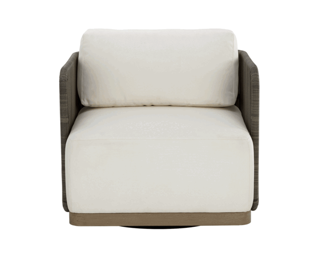 Sunpan Ravenna Swivel Armchair - Stinson Cream