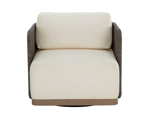 Sunpan Ravenna Swivel Armchair - Stinson Cream