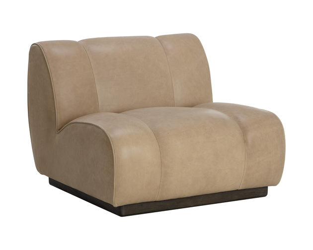 Sunpan Blaise Swivel Lounge Chair - Sahara Sand Leather
