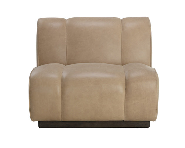 Sunpan Blaise Swivel Lounge Chair - Sahara Sand Leather
