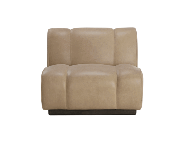 Sunpan Blaise Swivel Lounge Chair - Sahara Sand Leather