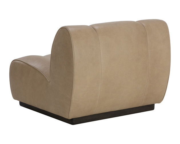 Sunpan Blaise Swivel Lounge Chair - Sahara Sand Leather