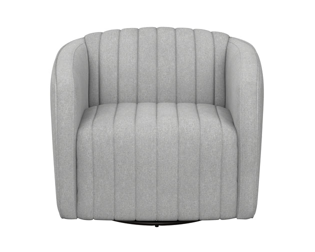 Sunpan Garrison Swivel Lounge Chair - Abbington Navy / Liv Dove