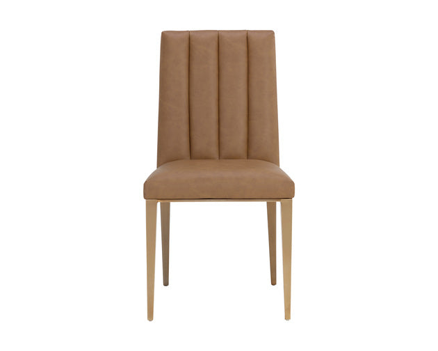 Sunpan Wilbur Dining Chair in Milliken Cognac - Set of 2