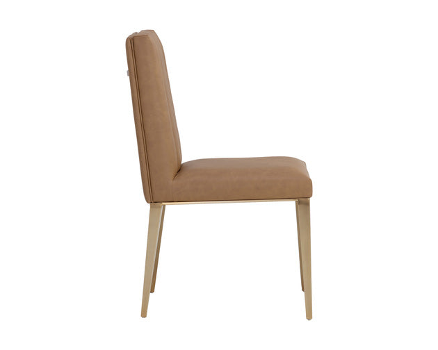 Sunpan Wilbur Dining Chair in Milliken Cognac - Set of 2