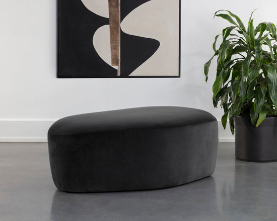 Sunpan Soraya Ottoman - Shadow Grey