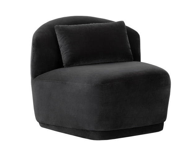 Sunpan Soraya Swivel Armless Chair - Shadow Grey