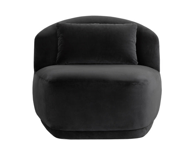 Sunpan Soraya Swivel Armless Chair - Shadow Grey