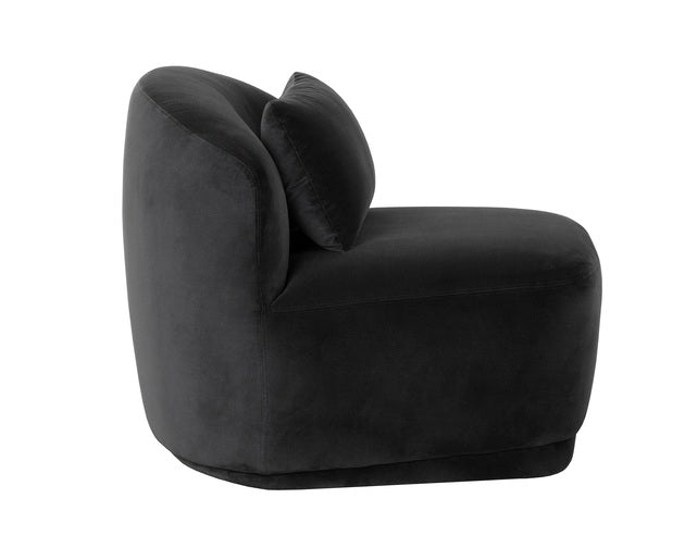 Sunpan Soraya Swivel Armless Chair - Shadow Grey