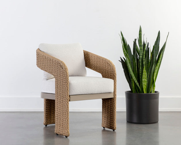 Sunpan Pylos Dining Armchair - louis cream