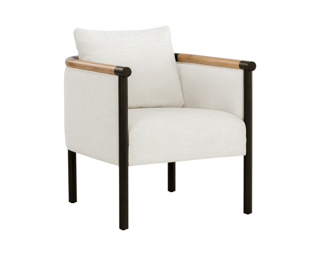 Sunpan Wilder Lounge Chair in Heather Ivory Tweed