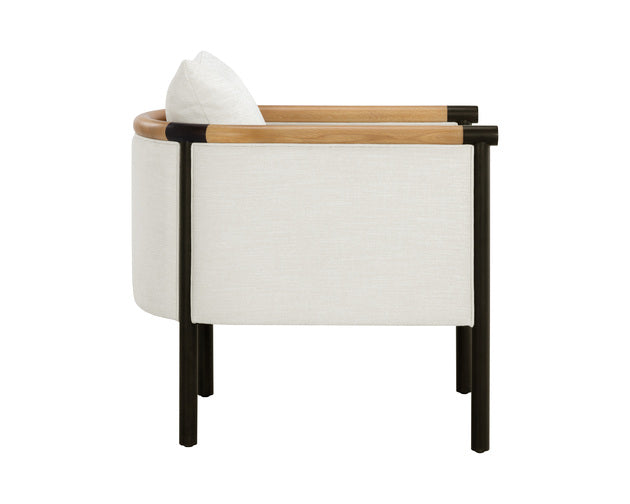 Sunpan Wilder Lounge Chair in Heather Ivory Tweed