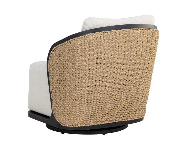 Sunpan Bora Swivel Lounge Chair - Louis Cream