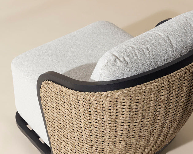 Sunpan Bora Swivel Lounge Chair - Louis Cream