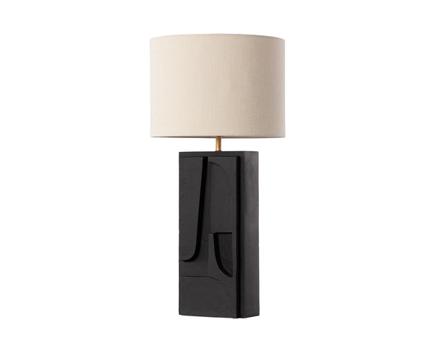 Sunpan Dirsan Table Lamp in Black / Taupe