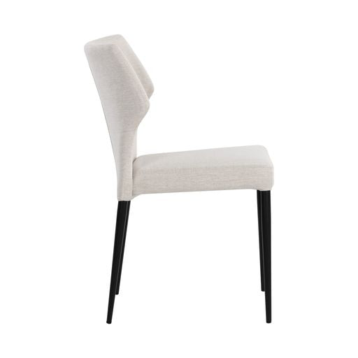 Sunpan James Stackable Dining Chair in City Beige / City Grey - Set of Two