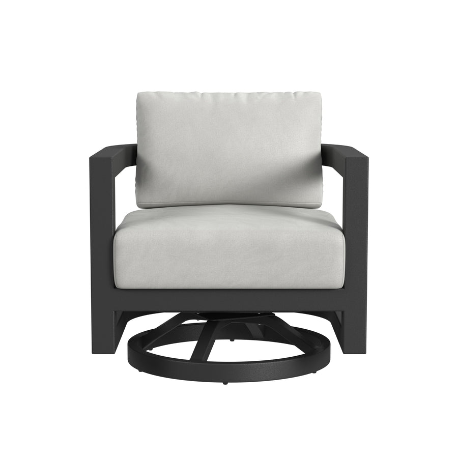 Sunset West Malibu Swivel Chair in Cast Silver - No Welt