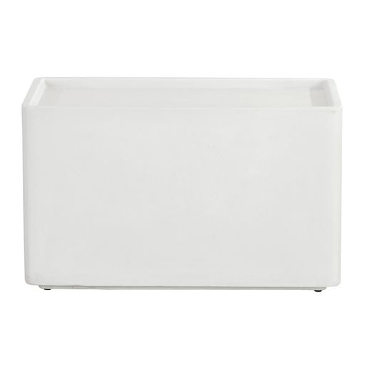 Sunpan Liza Side Table White / Marble-Look Grey
