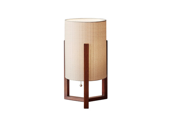 Adesso Quinn Table Lantern - Walnut