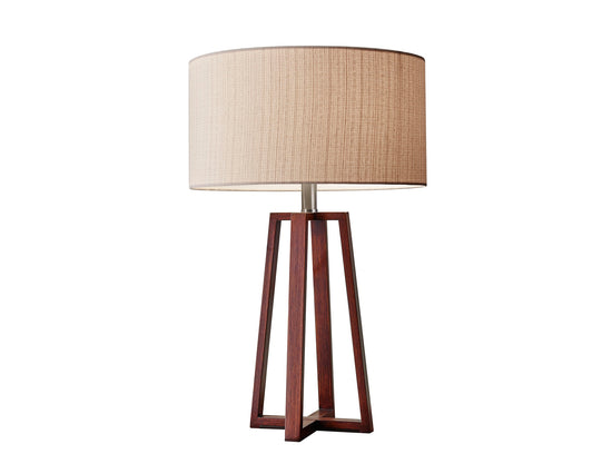 Adesso Quinn Table Lantern - Walnut