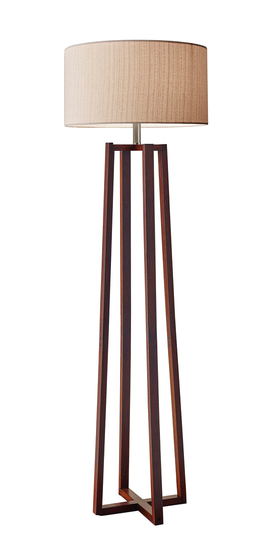 Adesso Quinn Floor Lamp - Walnut