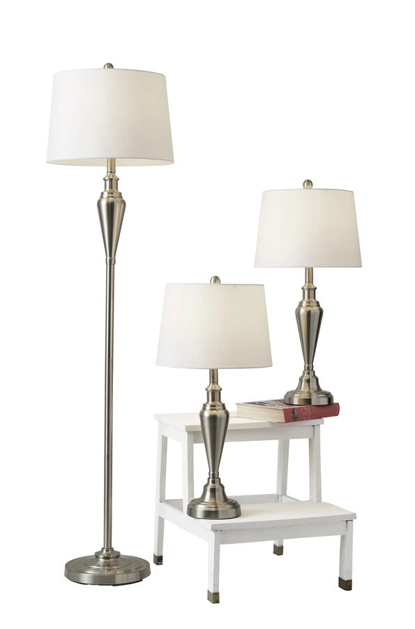 Adesso Glendale 3 Piece Floor and Table Lamp Set