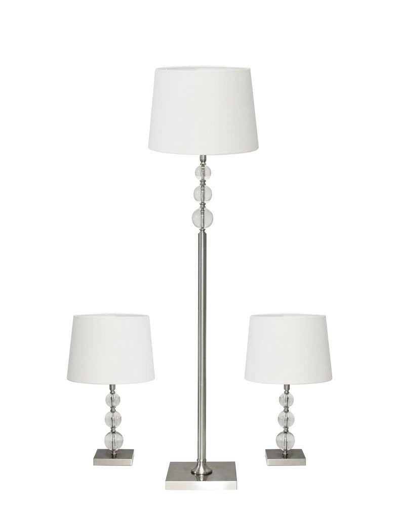 Adesso Olivia 3 Piece Floor and Table Lamp Set