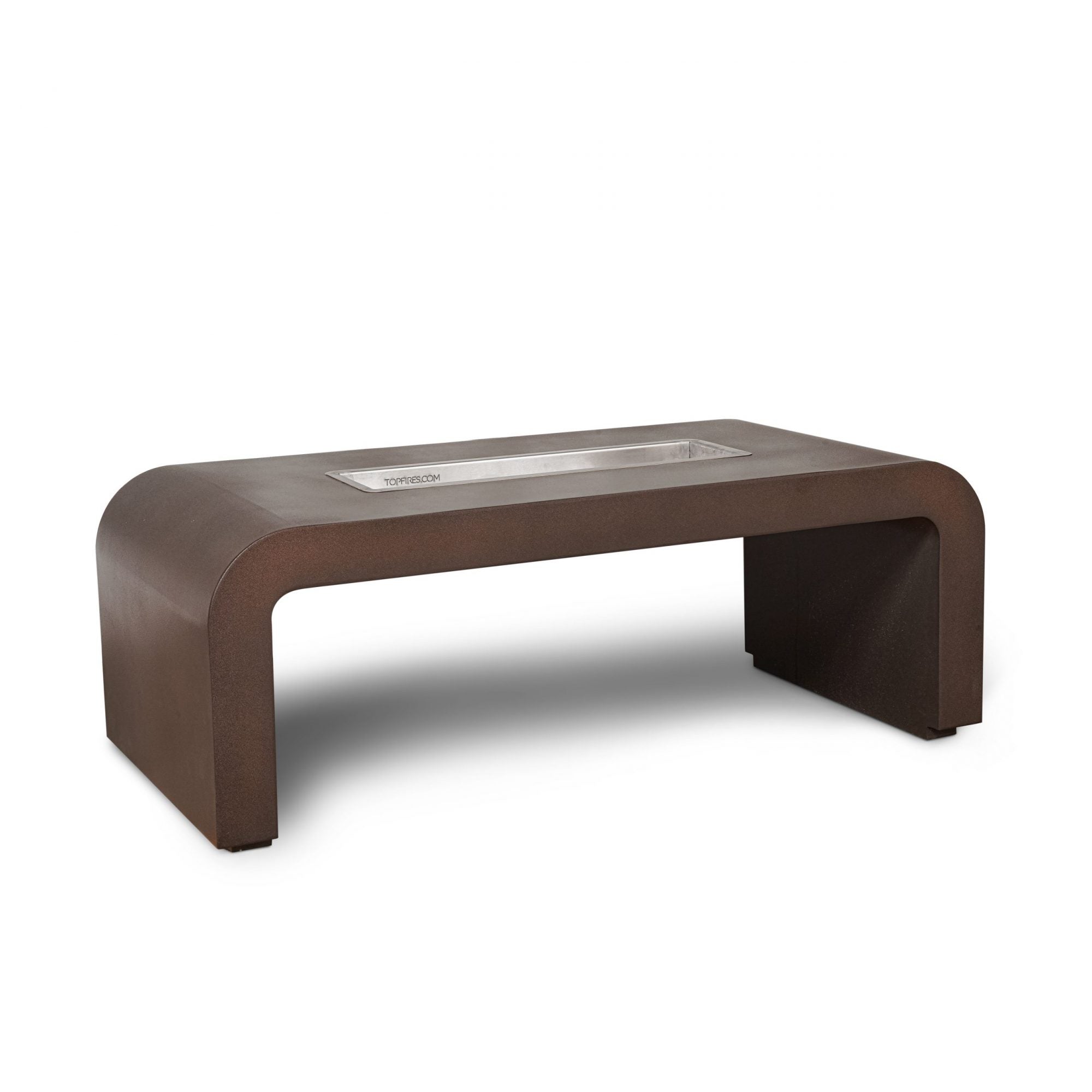 The Outdoor Plus Calabasas Corten Steel Fire Pit, 60" X 28" Calabasas Corten Steel Fire Pit, Liquid Propane, Black, Calabasas, Steel, Outdoor