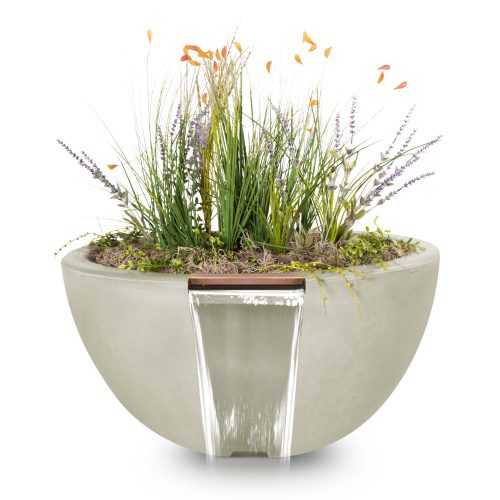 The Outdoor Plus Luna GFRC Planter & Water Bowl
