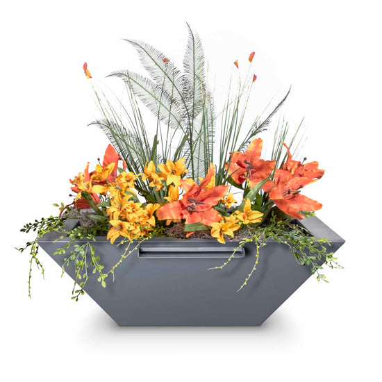 The Outdoor Plus Maya Powder Coated Planter & Water Bowl