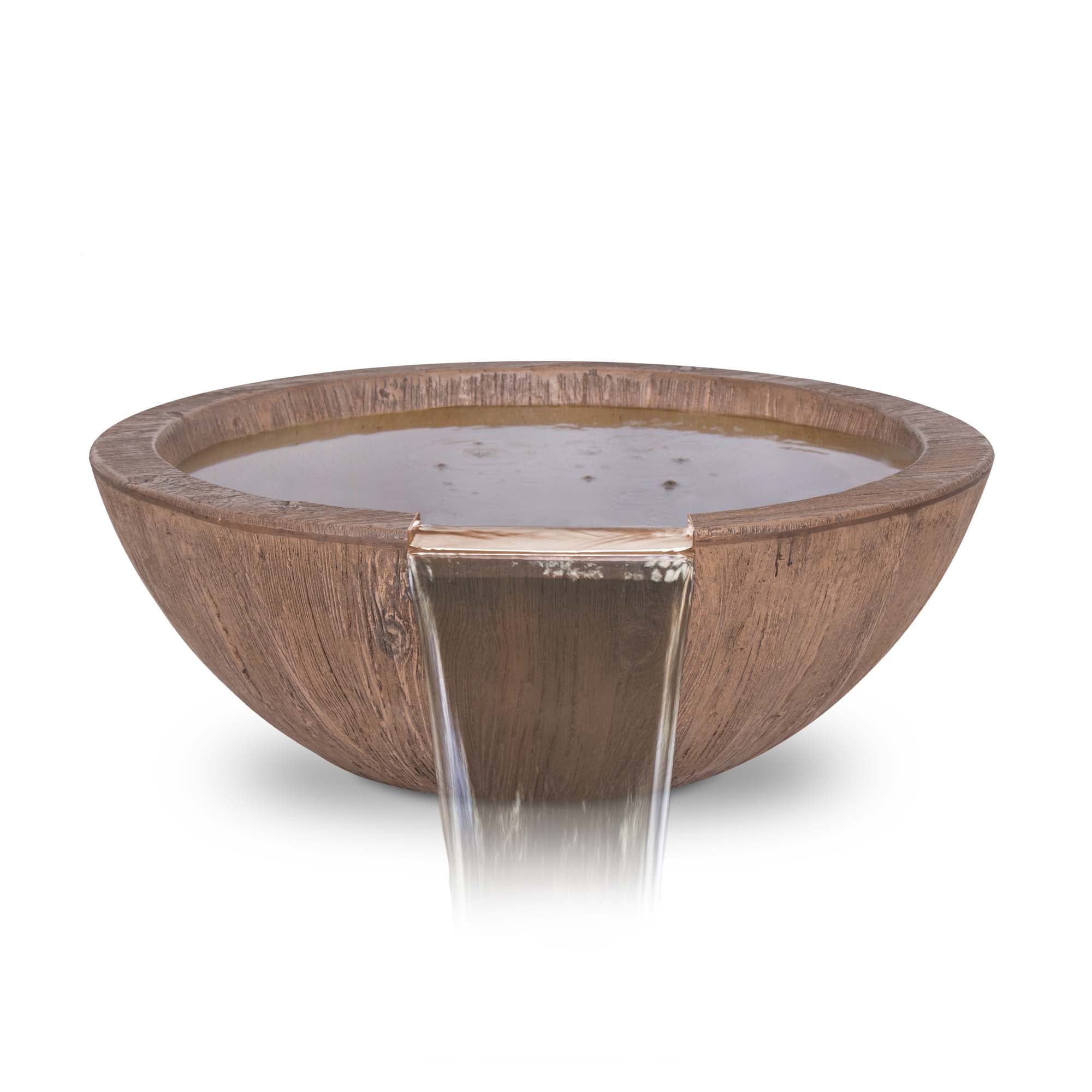 The Outdoor Plus Sedona Wood Grain Water Bowl
