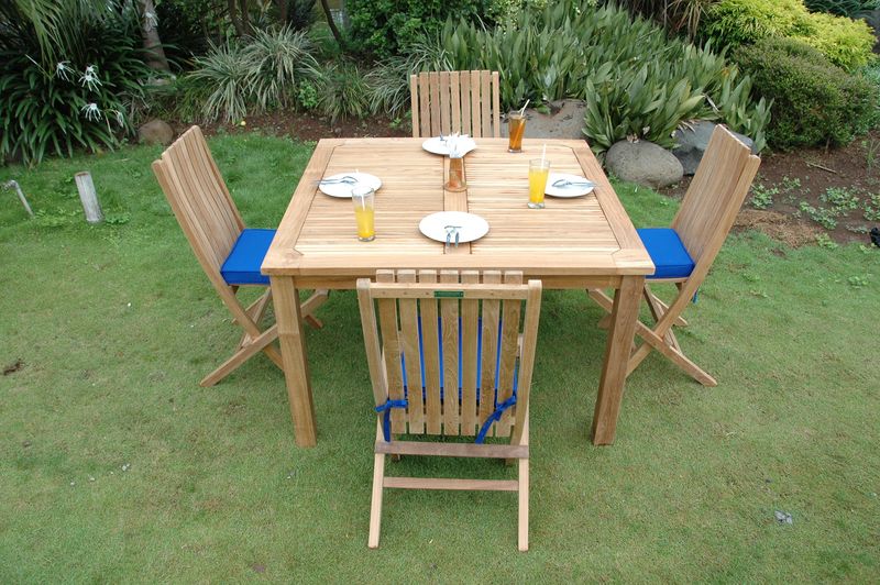 Anderson Teak Windsor Comfort Chair 7-Pieces Folding Dining Set