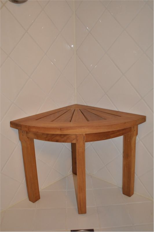 Anderson Teak Shower Corner Stool