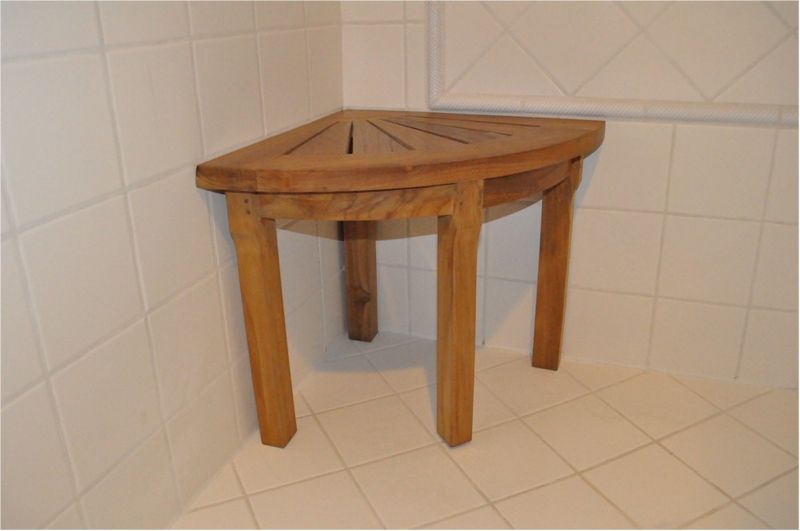 Anderson Teak Shower Corner Stool