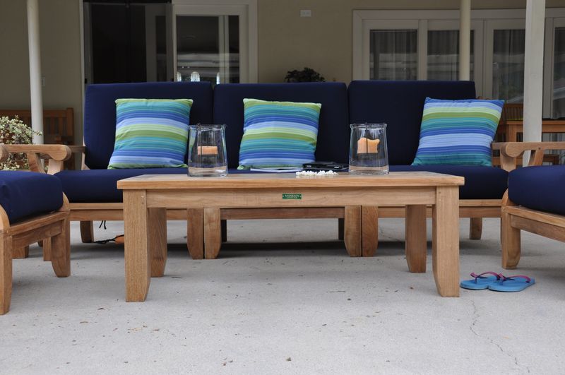 Anderson Teak Riviera Luxe 7-Pieces Modular Set With Rectangular Table B