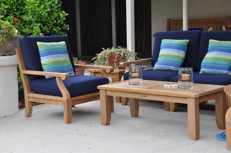 Anderson Teak Riviera Luxe 7-Pieces Modular Set With Rectangular Table B