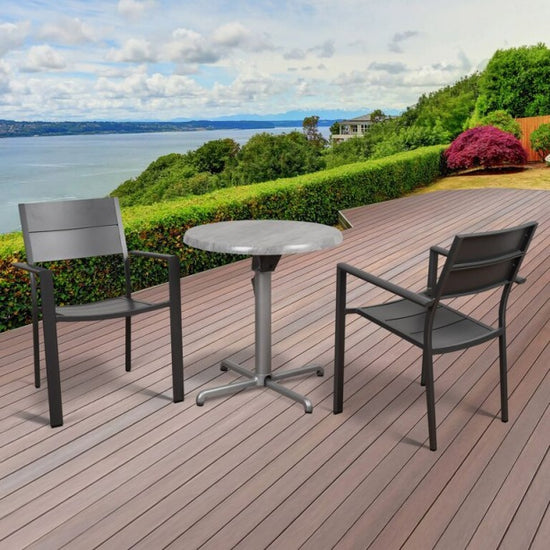 International Home Miami Atlantic Koningsdam 3 Piece Round Patio Dining Set