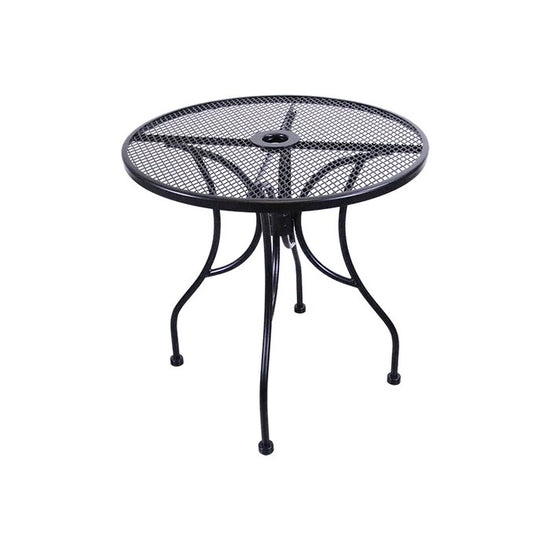 H&D Seating Round Wrought Iron Mesh Top Table with Base - 24", 30", 36" or 48"
