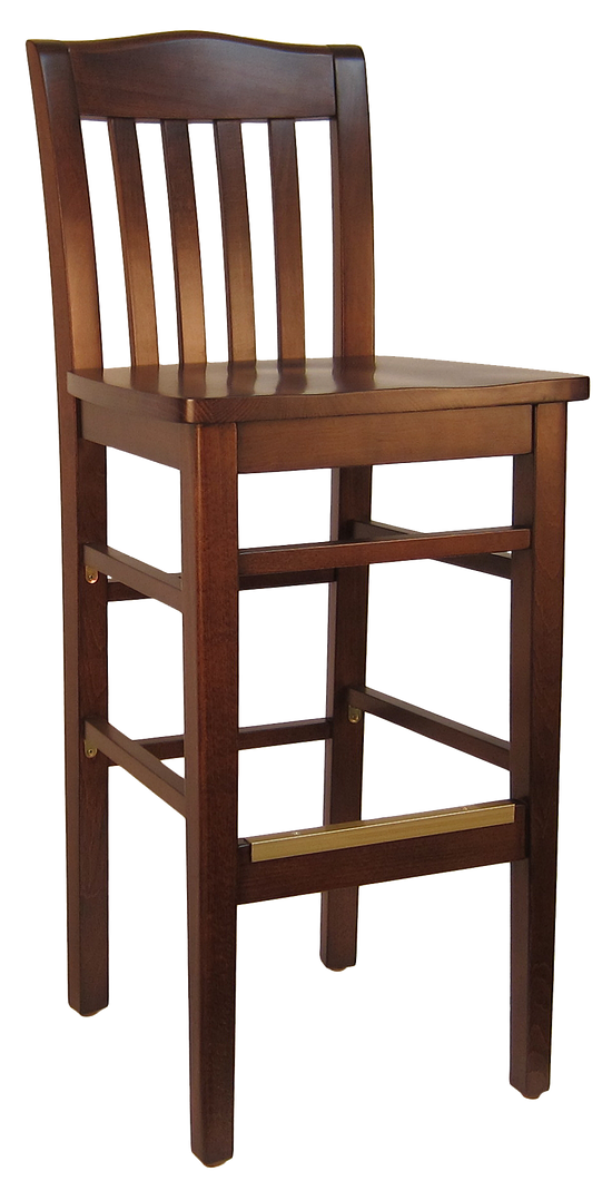 H&D Seating Crown Back Series Wood Bar Stool