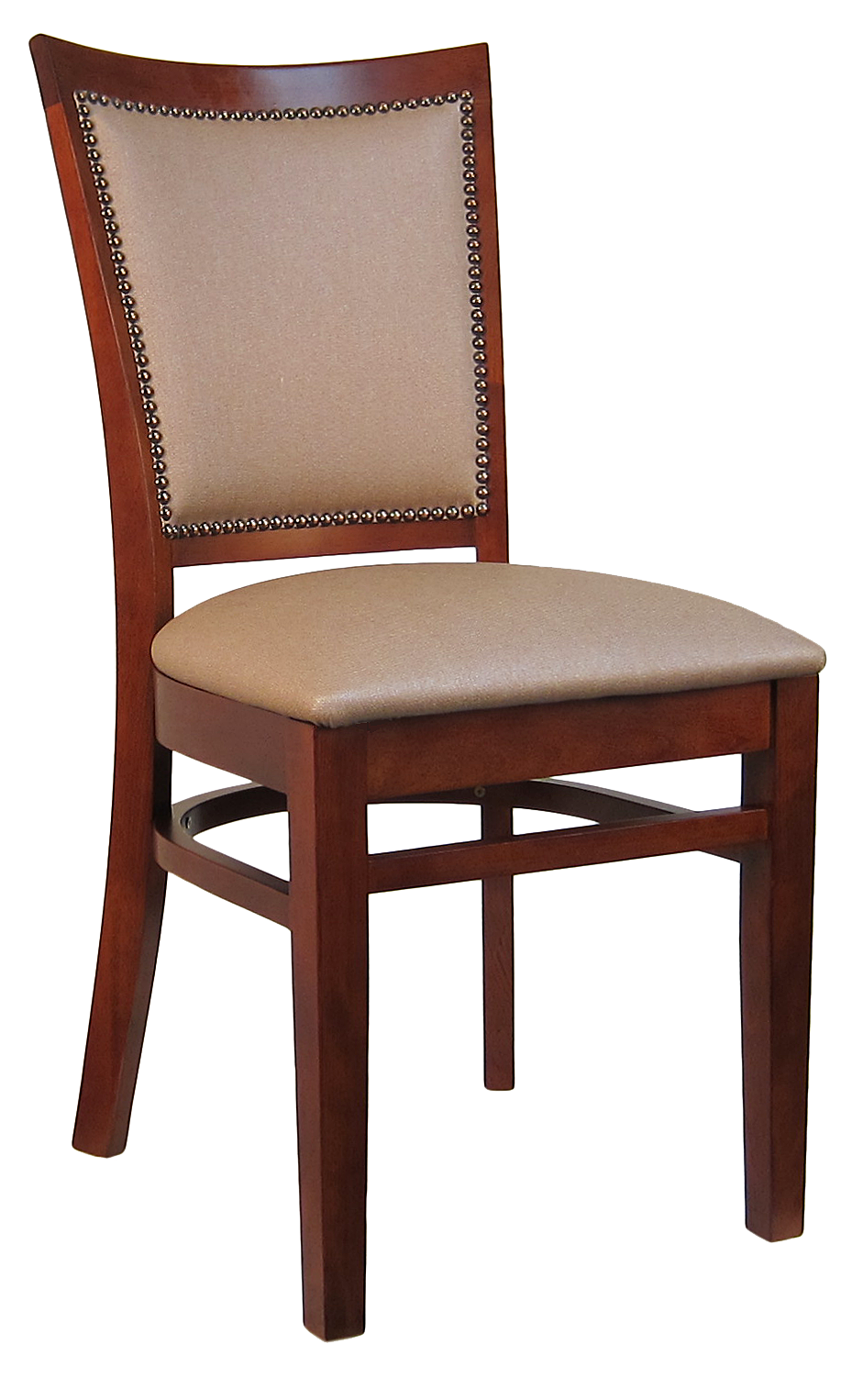 H&D Seating Fully Upholstered Window Back Wood Chair- Set of 2