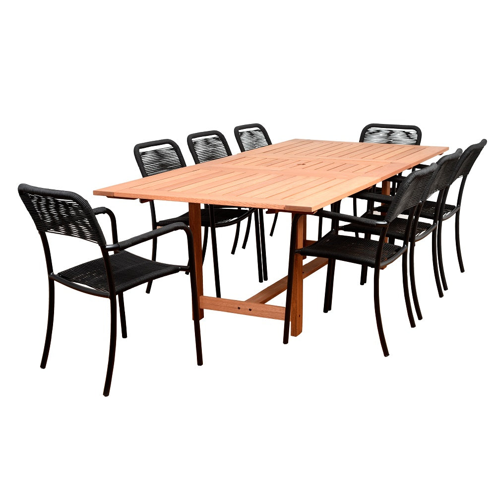 International Home Miami Amazonia Oosterdam 9 Piece Rectangular Patio Dining Set
