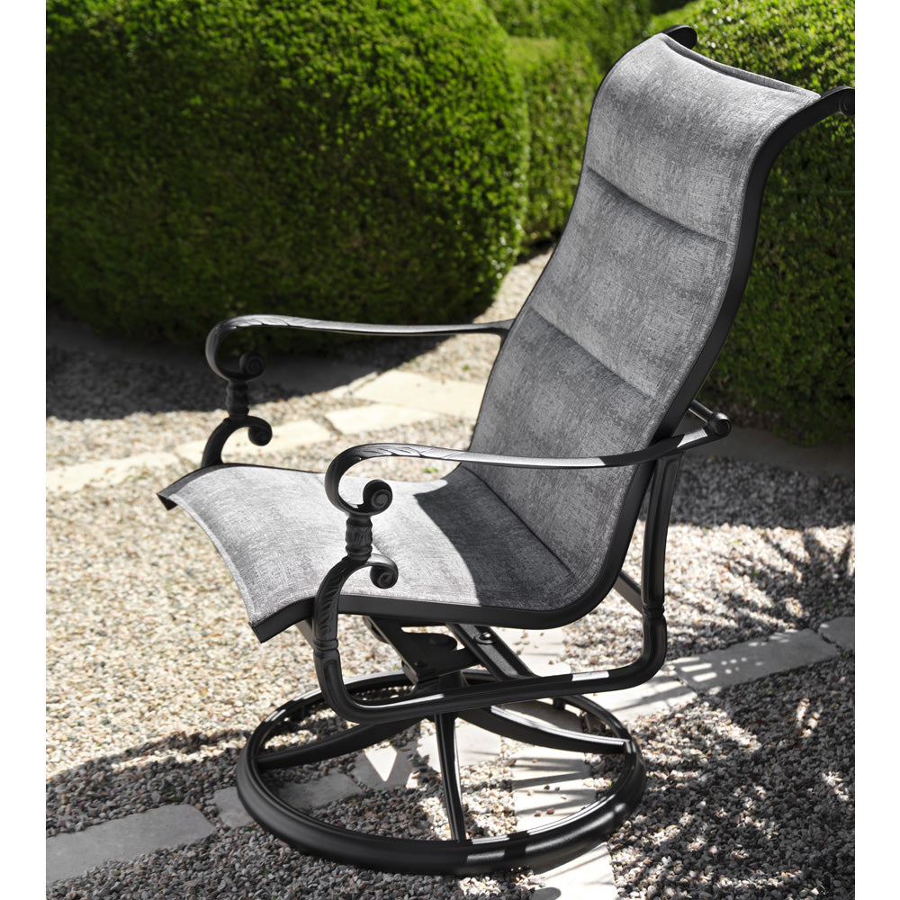 Woodard Avondale Padded Sling Dining Arm Chair, Aged Teak, Grade A Fabric, Garden Chairs, Dining Chairs, Sling, Avondale, Aluminum, Square, Frame, Outdoor