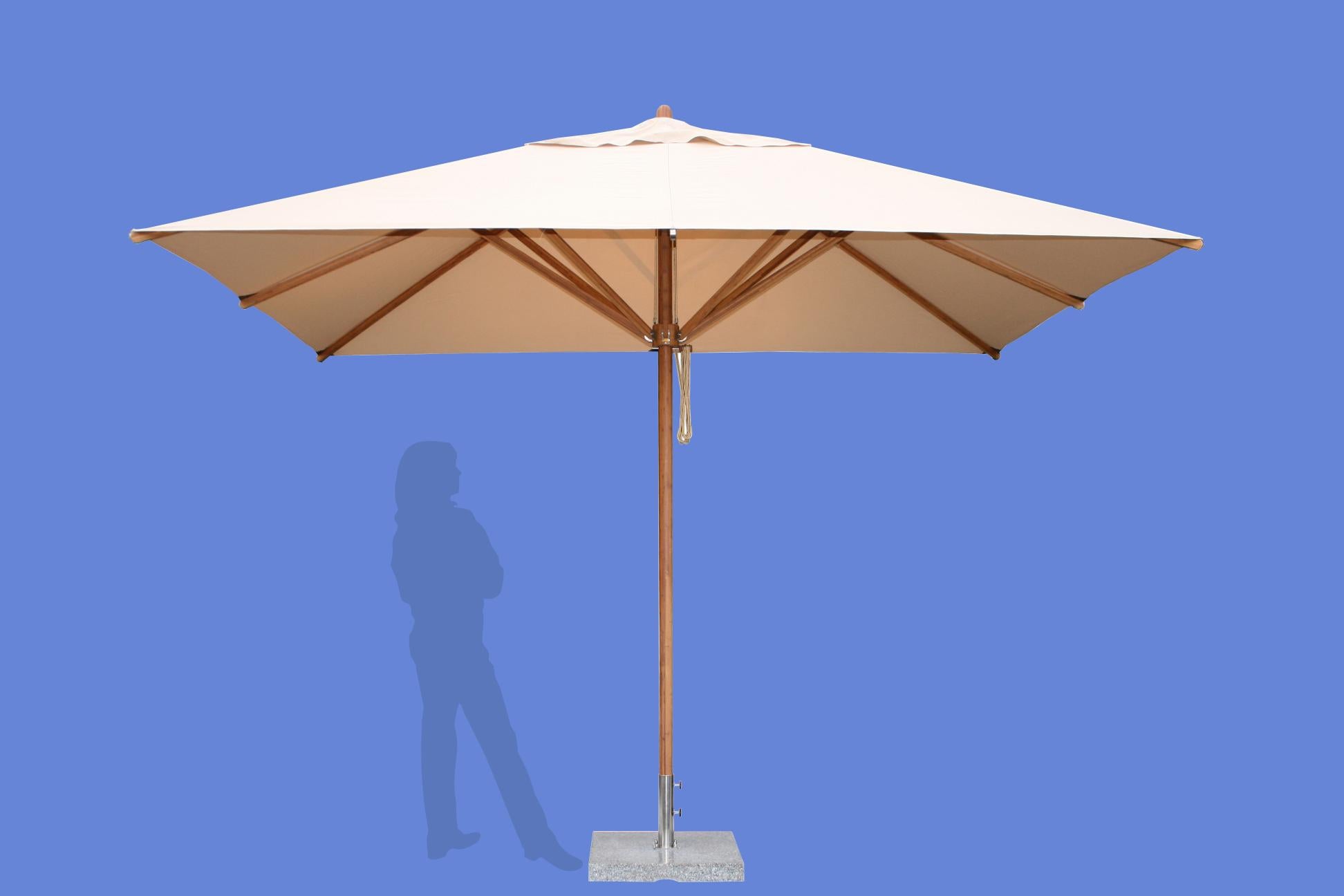 Bambrella Levante 2.5 x 3.5m (8.5 x 11.5) Rectangle Bamboo Umbrella