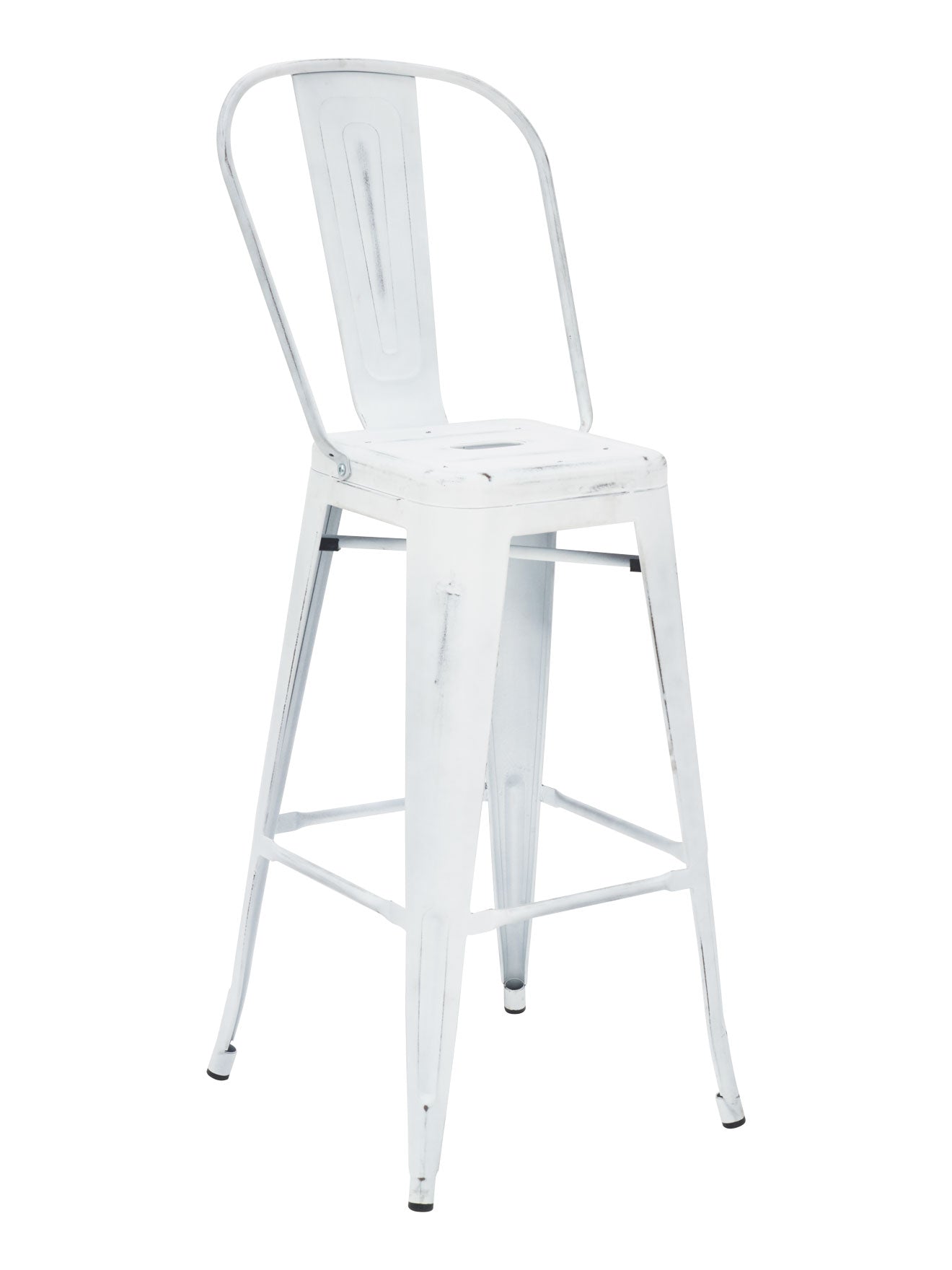 Florida Seating Industrial Barstool - Antique Bronze & White Wash