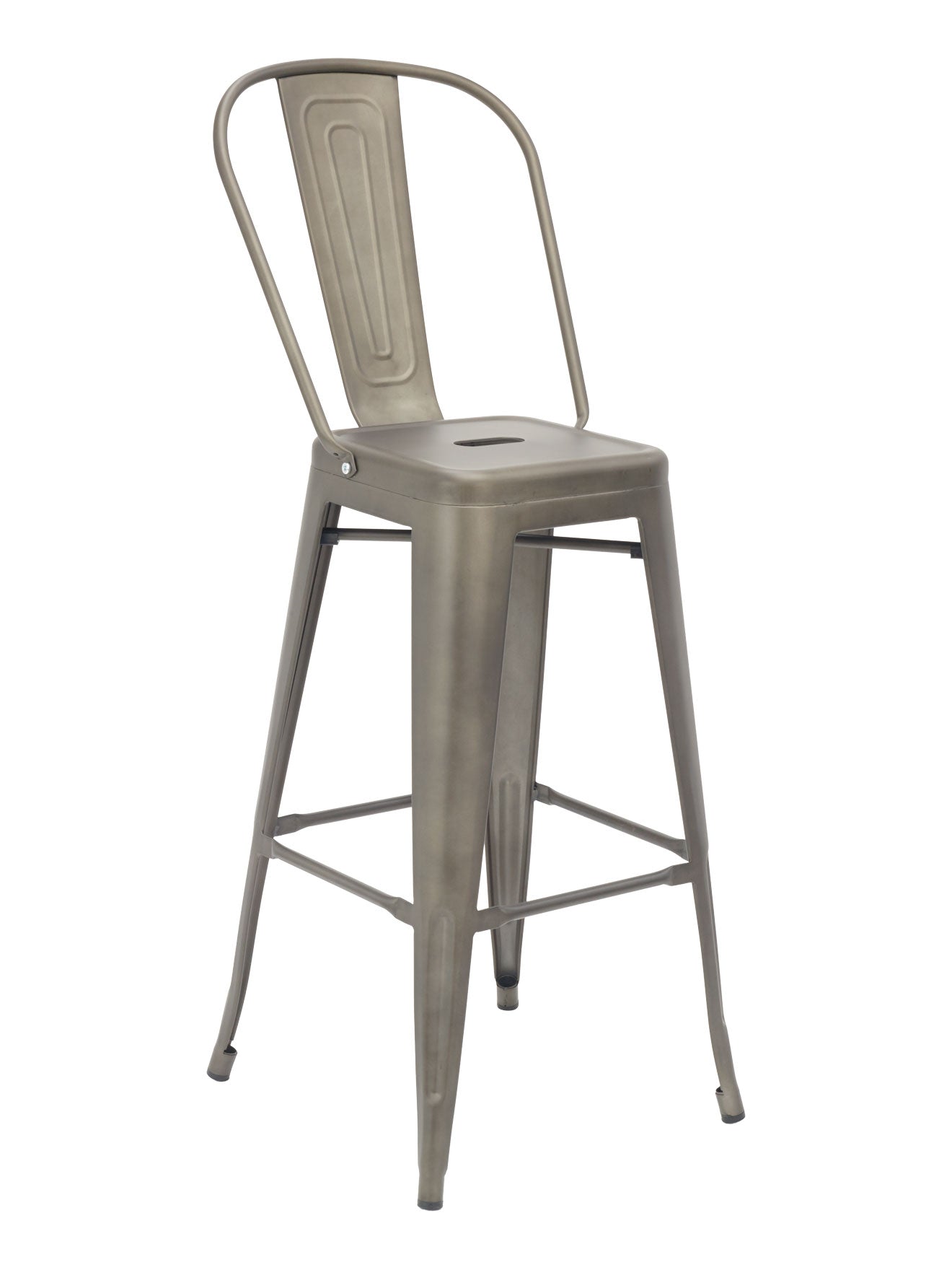 Florida Seating Industrial Barstool - Antique Bronze & White Wash