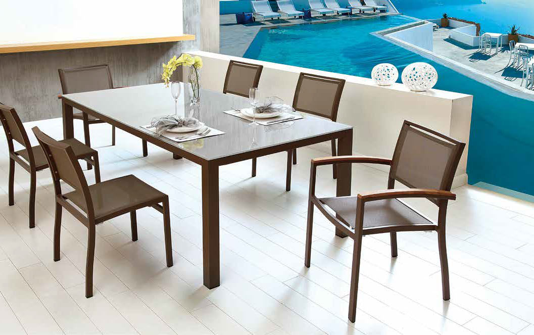 Florida Seating Aluminum Arm Chair with Textile Back and Seat - AL-5624