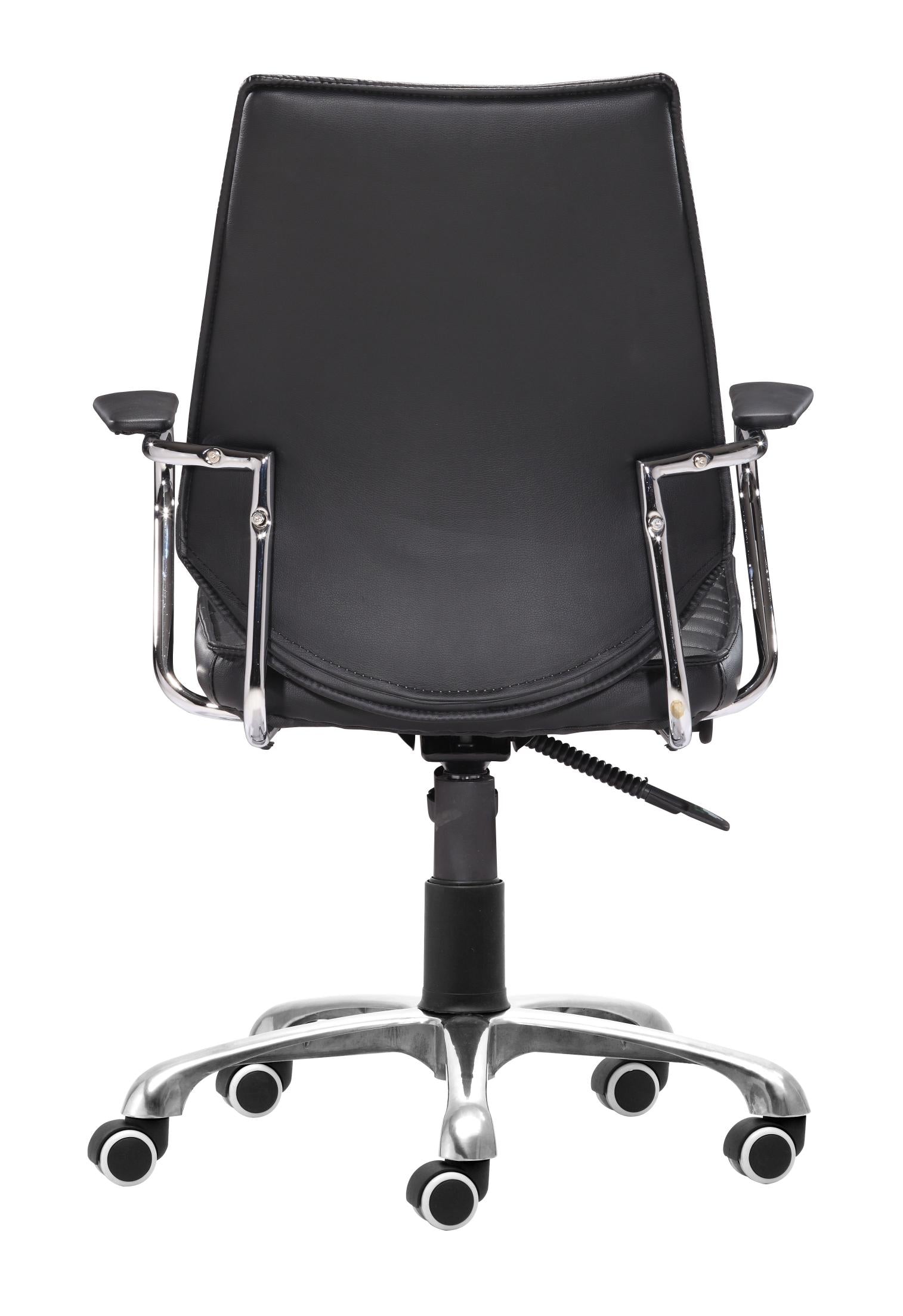 Zuo Modern Enterprise Low Back Office Chair Black/White/Espresso/Orange