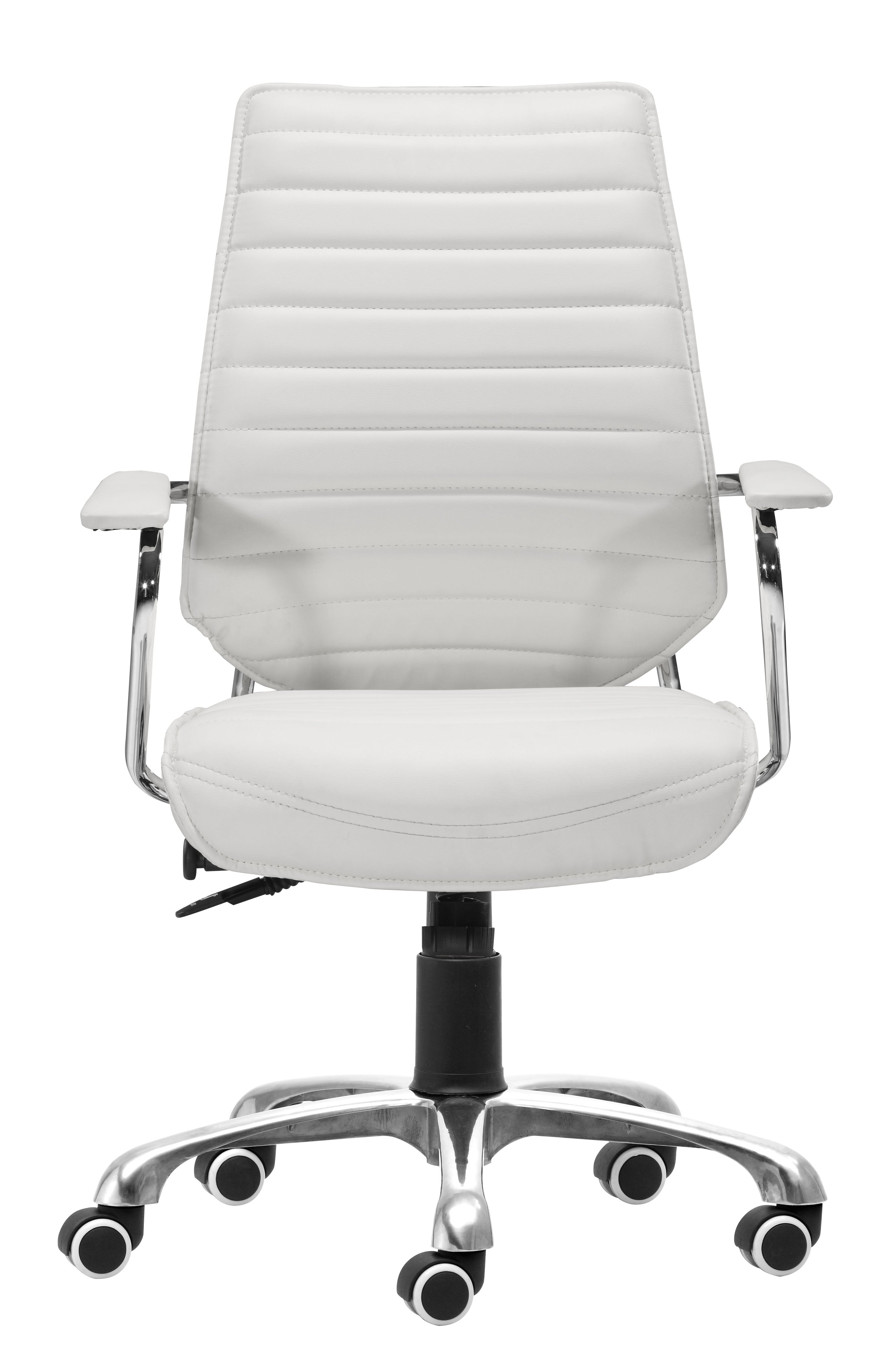 Zuo Modern Enterprise Low Back Office Chair Black/White/Espresso/Orange