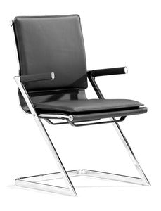 Zuo Modern Lider Plus Conference Chair in Black (Set of 2)